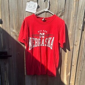Vintage M.J. Soffe Red Nebraska Size Medium T-Shirt